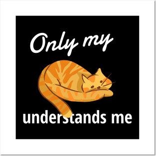 Only My Cat Understands Me Posters and Art